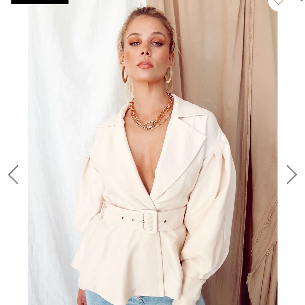 12th tribe Ivory Belted Jacket (never worn, sold out item)